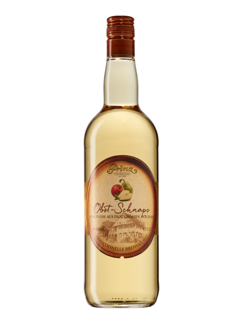 Prinz Obst-Schnaps aus dem großen Holzfass